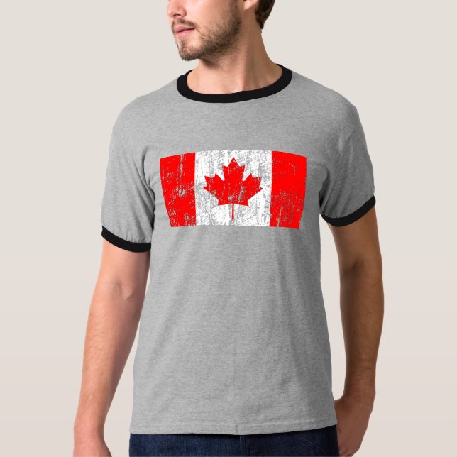 Camiseta T-shirt da campainha da bandeira de Canadá do (Frente)