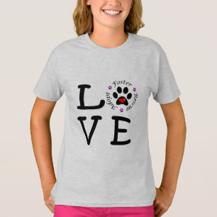 Camiseta T-shirt da campainha da menina animal do amor do