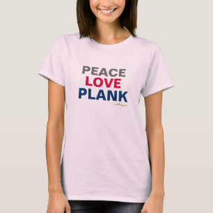 Camiseta T-shirt da campainha da PRANCHA do amor da paz
