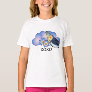 Camiseta T-shirt da campainha das meninas com Cockatiel do