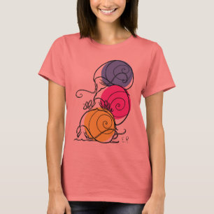 Camiseta T-shirt da campainha das mulheres da pilha do