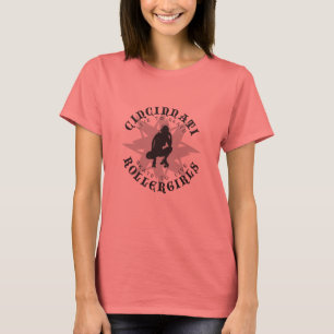 Camiseta T-shirt da campainha de Cincinnati Rollergirls