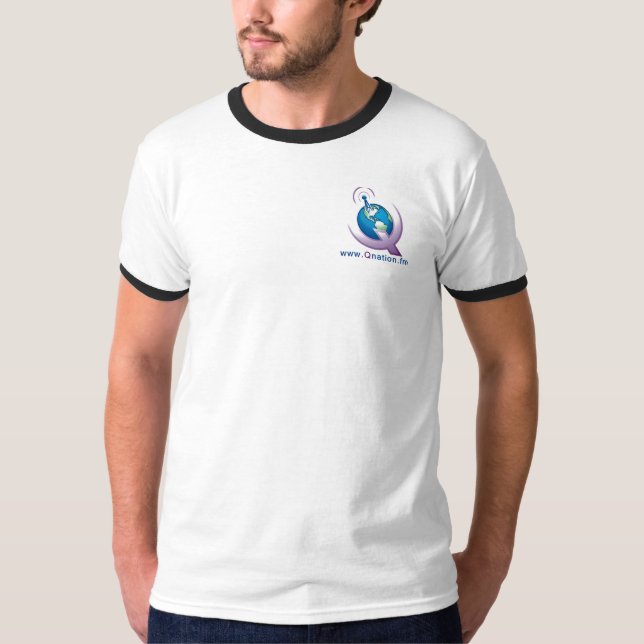 Camiseta T-shirt da campainha de QNation.FM (Frente)