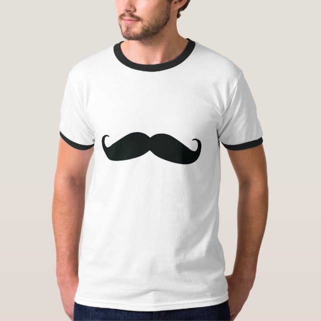 Camiseta T-shirt da campainha do bigode dos homens (Frente)