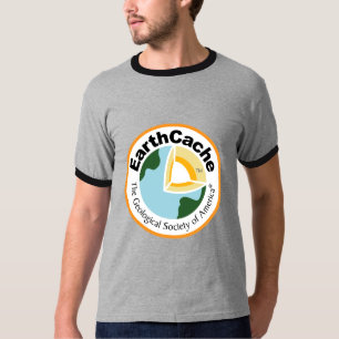 Camiseta T-shirt da campainha do EarthCache dos homens