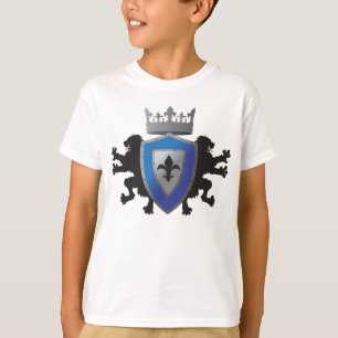 Camiseta T-shirt da campainha do menino medieval azul da