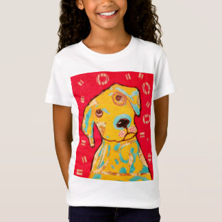 Camiseta T-shirt da Capa do boné das meninas com design