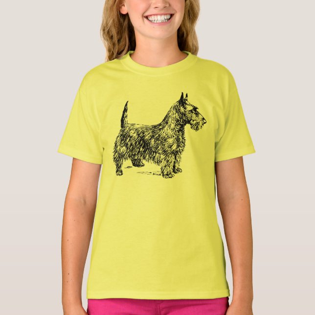 Camiseta T-shirt da Capa do boné do CÃO de TERRIER do (Frente)