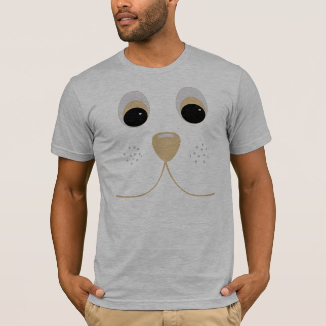 Camiseta T-shirt da cara do cão dos desenhos animados (Frente)