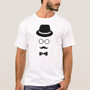 Camiseta T-shirt da cara do hipster