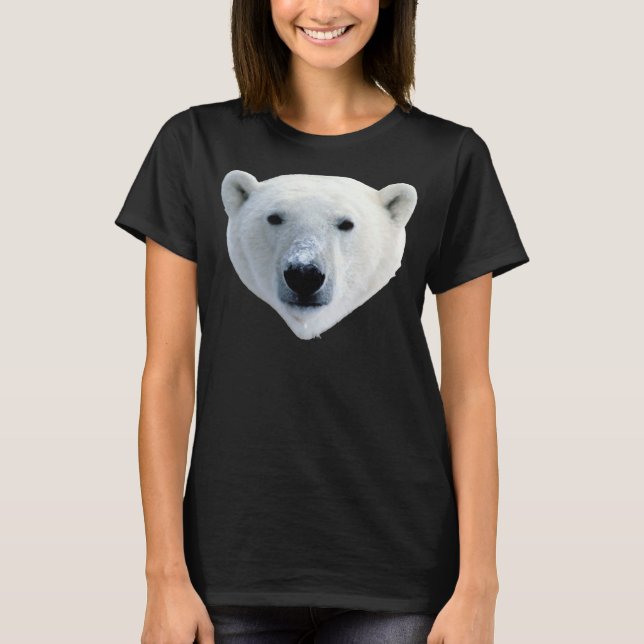 Camiseta T-shirt da cara do urso polar (Frente)