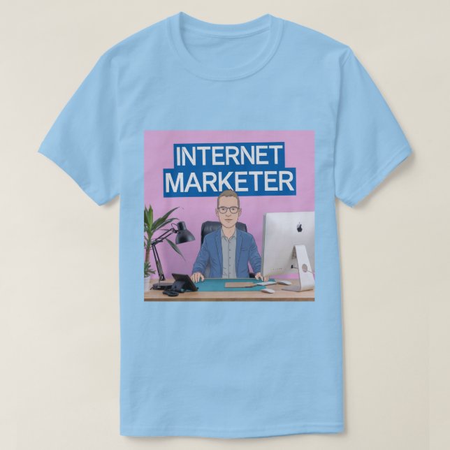 Camiseta T-Shirt da Carreira do Internet Marketer (Frente do Design)
