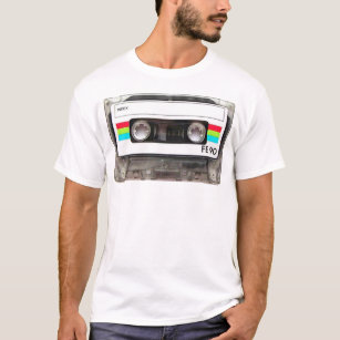 Camiseta T-shirt da cassete de banda magnética