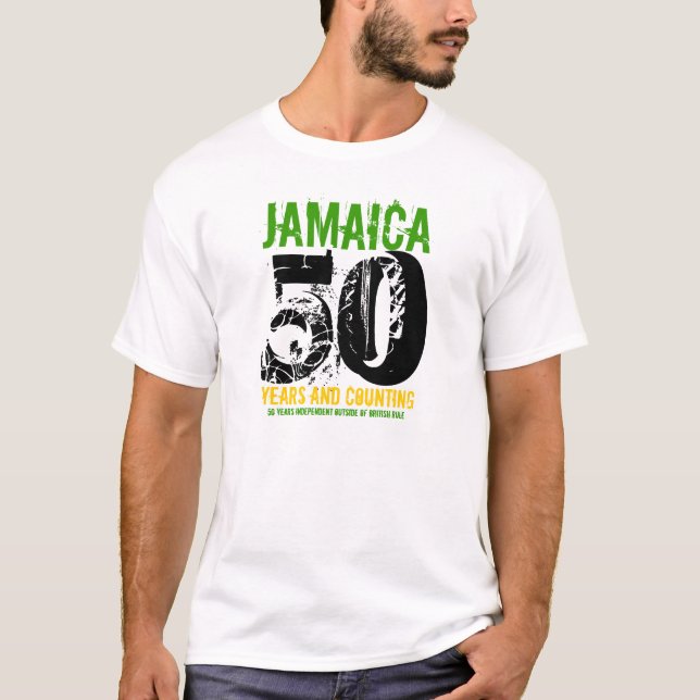 Camiseta T-shirt da celebração da independência de Jamaica (Frente)