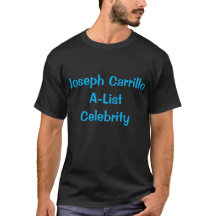 T-shirt da celebridade da Um-Lista de Joseph