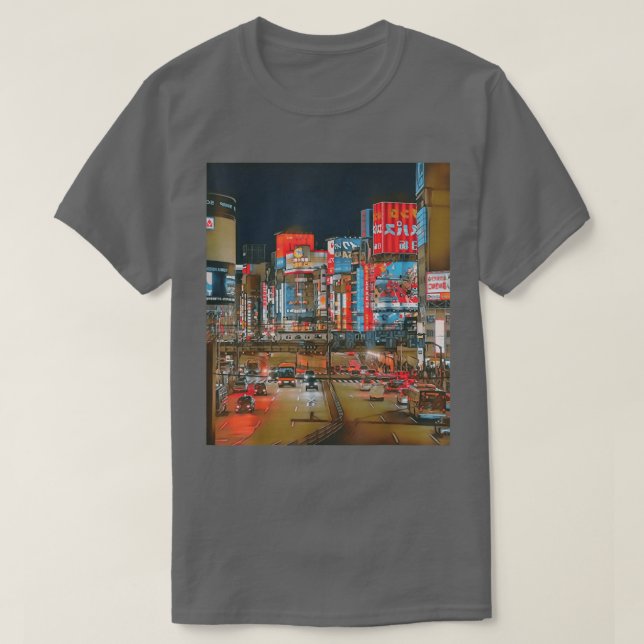 Camiseta T-Shirt da Cidade de Tóquio (Frente do Design)