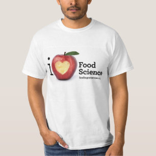 Camiseta T-shirt da ciência alimentar do coração dos hom