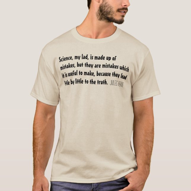 Camiseta T-shirt da ciência das citações de Jules Verne (Frente)