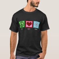 T-shirt da ciência do amor da paz