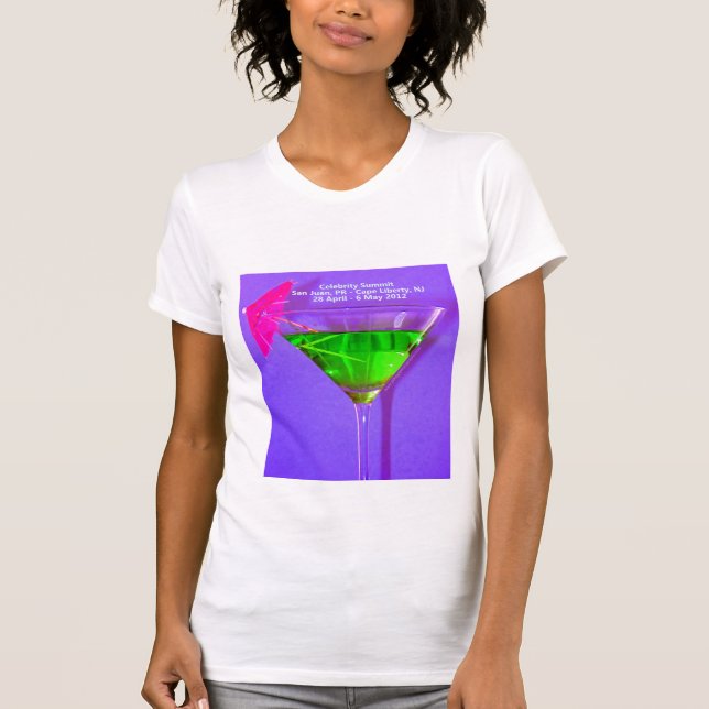 Camiseta T-shirt da cimeira da celebridade com itinerário (Frente)