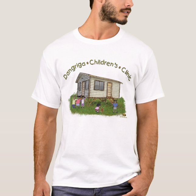 Camiseta T-shirt da clínica das crianças de Dangriga (Frente)