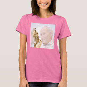 Camiseta T-shirt da colagem de Papa João Paulo II