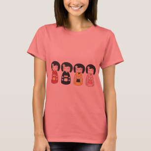 Camiseta T-shirt da coleção de Kokeshi