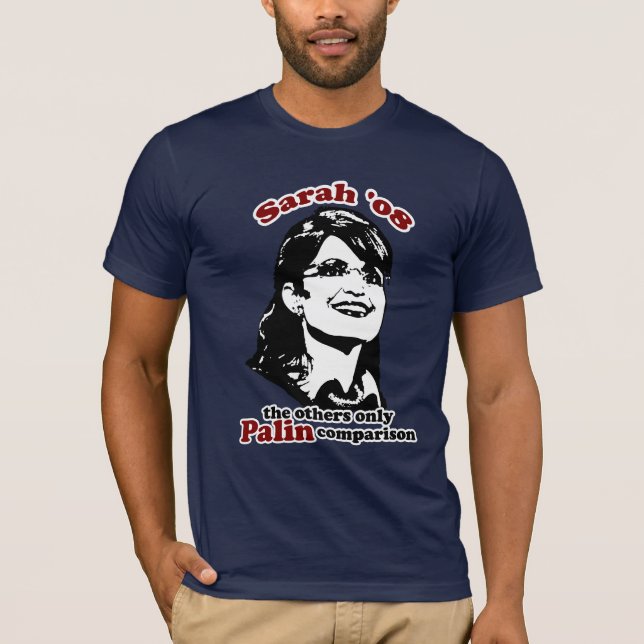 Camiseta T-shirt da comparação de Palin (Frente)