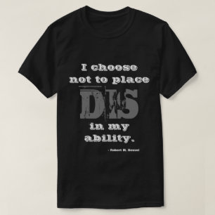 Camiseta T-shirt da consciência da inabilidade