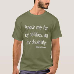 Camiseta T-shirt da consciência da inabilidade