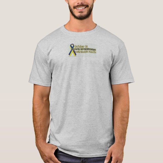 Camiseta T-shirt da consciência de Síndrome de Down (Frente)