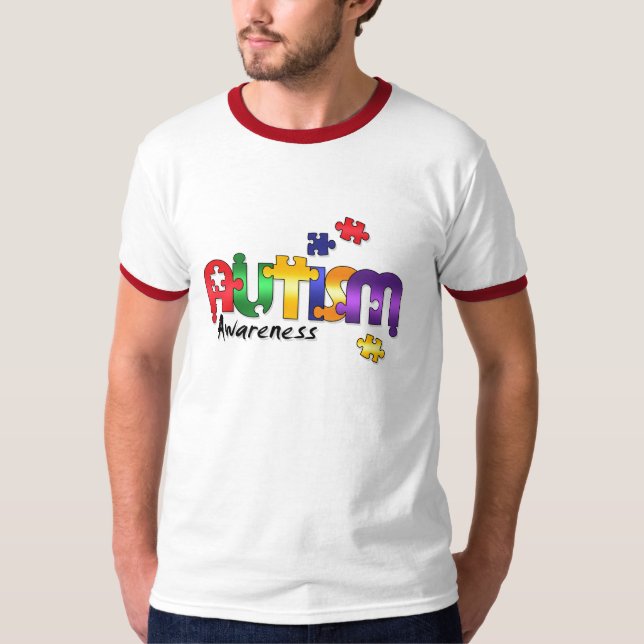 Camiseta T-shirt da consciência do autismo (Frente)