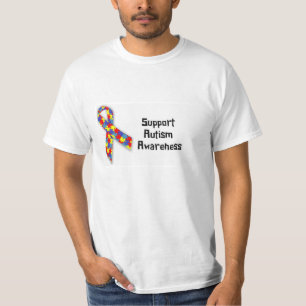 Camiseta T-shirt da consciência do autismo do apoio