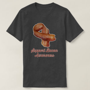 Camiseta T-shirt da consciência do bacon do apoio