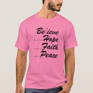 Camiseta T-shirt da consciência do cancro da mama