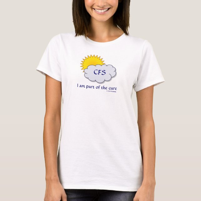 Camiseta T-shirt da consciência do CFS (Frente)