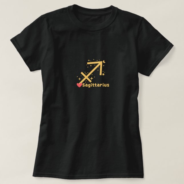 Camiseta T-shirt da constelação Sagittarius. (Frente do Design)