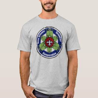 Camiseta T-shirt da cooperativa do patinete de Nova Orleães