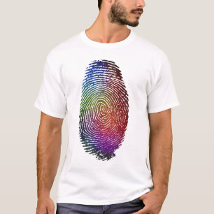 Camiseta T-shirt da cor da impressão digital