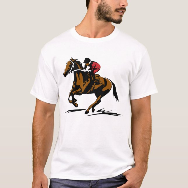 Camiseta T-shirt da corrida de cavalos (Frente)