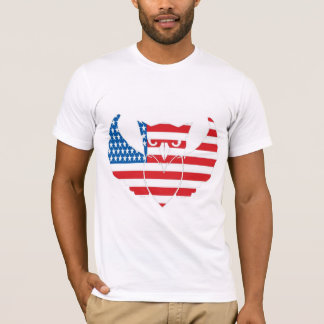Camiseta t-shirt da coruja-bandeira