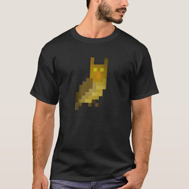 Camiseta T-shirt da coruja do pixel (Frente)
