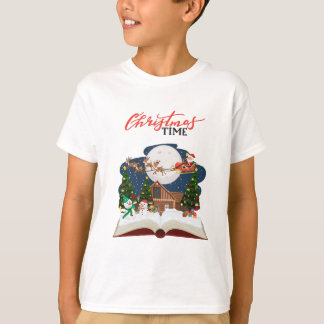 Camiseta T-Shirt da Criança da Hora de Natal