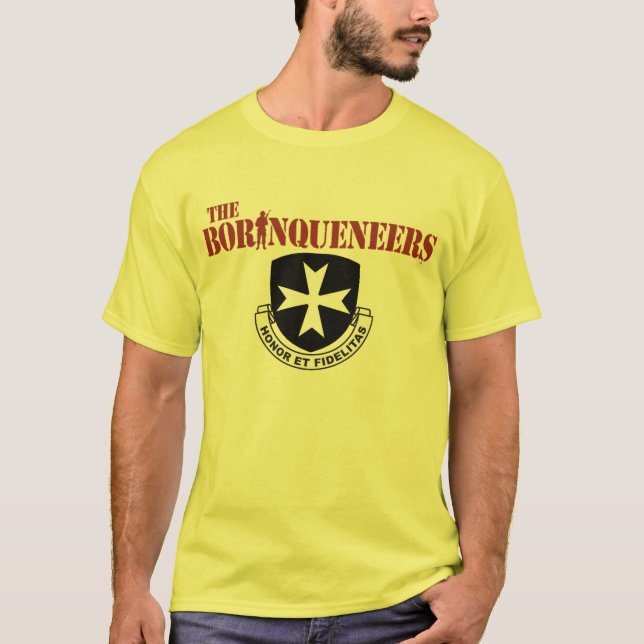 Camiseta T-shirt da crista de Borinqueneers (Frente)