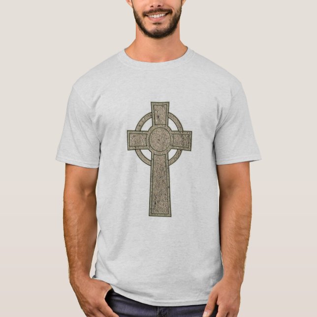 Camiseta T-shirt da cruz celta para cristãos (Frente)