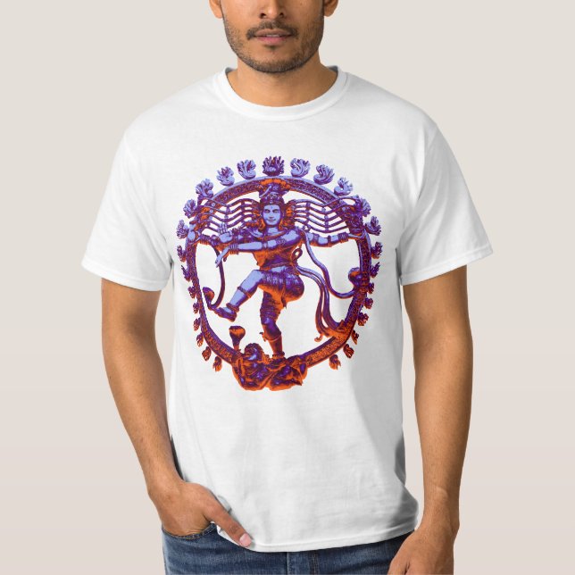 Camiseta T-shirt da dança de Nataraj Shiva (Frente)
