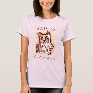 Camiseta T-shirt da dança dos gatos do tango