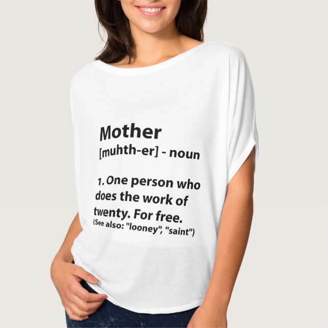 Camiseta T-shirt da definição da mãe (Frente)