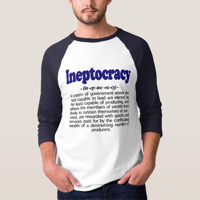 Camiseta T-shirt da definição de Ineptocracy (Frente)