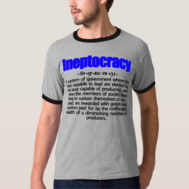 Camiseta T-shirt da definição de Ineptocracy (Frente)